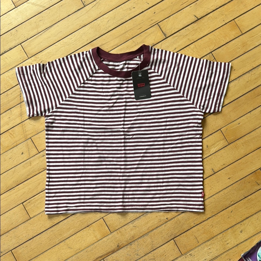 Levi's Red and White Short Sleeve Tee